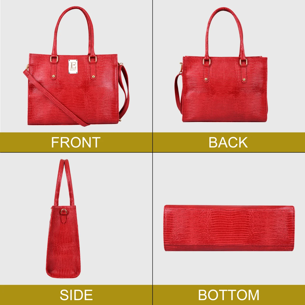 4Pcs/Set Fashion Women Messenger Bags Zipped Tassels Leather Solid Color  Handbag Ladies Girls Purse Shoulder Bag B88